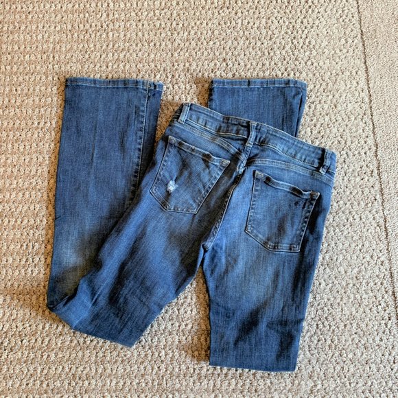 JEANs - sz 26x31 DL1961 Bridget Bootcut Instasculpt Dark Wash, distressed Holly - Picture 4 of 9